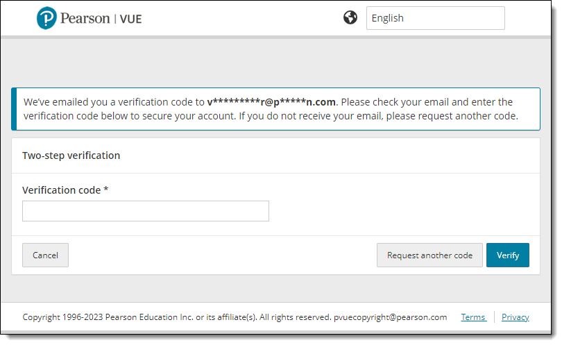 Two-step verification request a new code